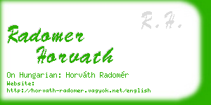 radomer horvath business card